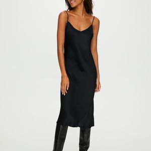 Aritzia Wilfred Only Slip dress in Black